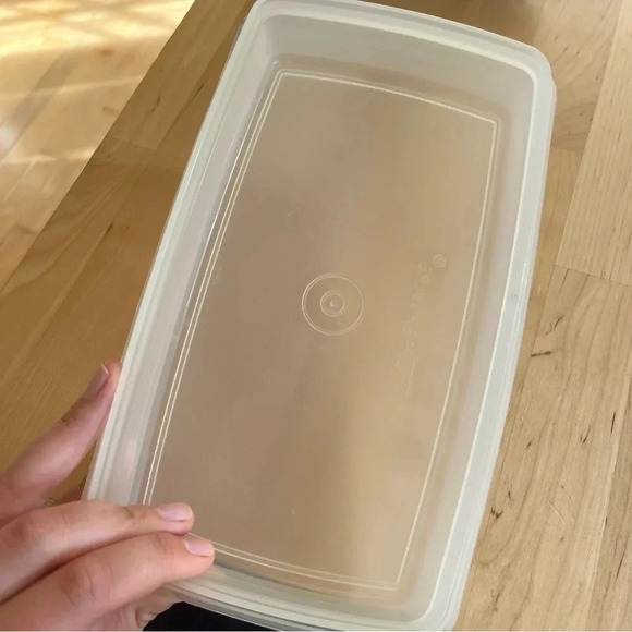 Tupperware Blue Lid Clear Deli Keeper Container 817- 12 Vintage - Picture 6 of 10